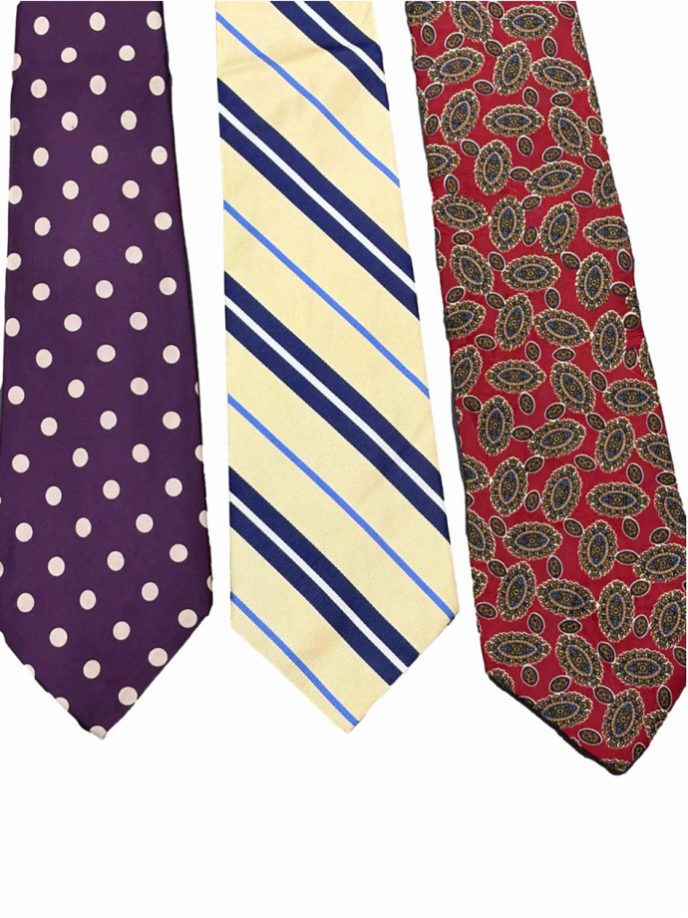 Vintage Men's Silk Tie Lot (5) - Polo Ralph Lauren, Bill Blass, Villa Bugatti
